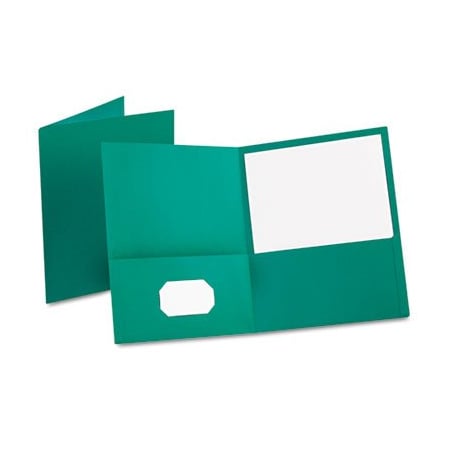 Tops Business Forms Oxford, Twin-Pocket Folder, Embossed Leather Grain Paper, Teal, 25PK 57555